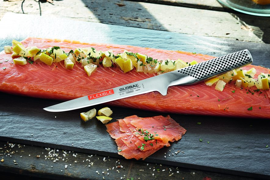 Globalkniv enestående kvalitet og stål produsert av japansk mester