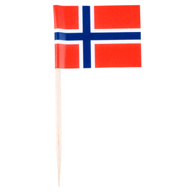 FLAGG NORSKE MED TREPINNE 10PK