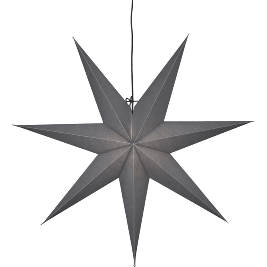 Adventstjerne i papir grå 70cm